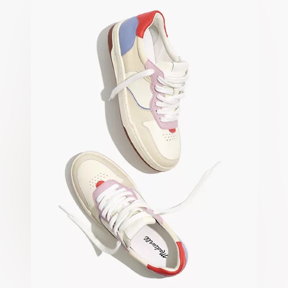Madewell Court Sneaker in Colorblock Leather and Nubuck